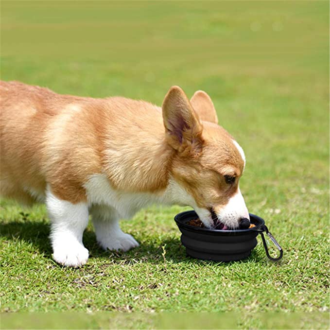 SLSON Collapsible Dog Bowl Portable Foldable Dog Travel Bowls Pets Cats Puppies Water Feeding Bowls f