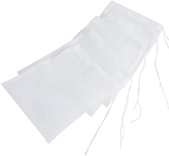 SLSON 12 Pcs Media Filter Bag Aquarium Fine 180 Micron Mesh Filter Bags Reusable Nylon Drawstring Bag