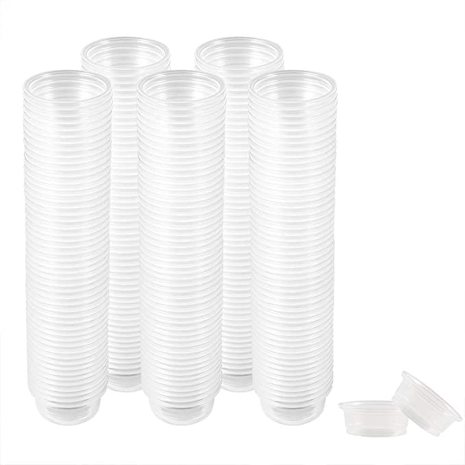 300 Pack 0.5 oz Cups,Gecko Food and Water Cups Plastic Replacement Cup for Reptile Feeding Ledge for 