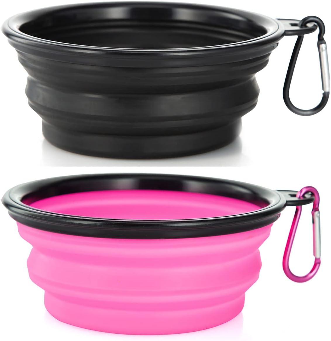 Dog Bowl Pet Collapsible Bowls, 2 Pack Collapsible Dog Water Bowls for Cats Dogs, Portable Pet Feedin