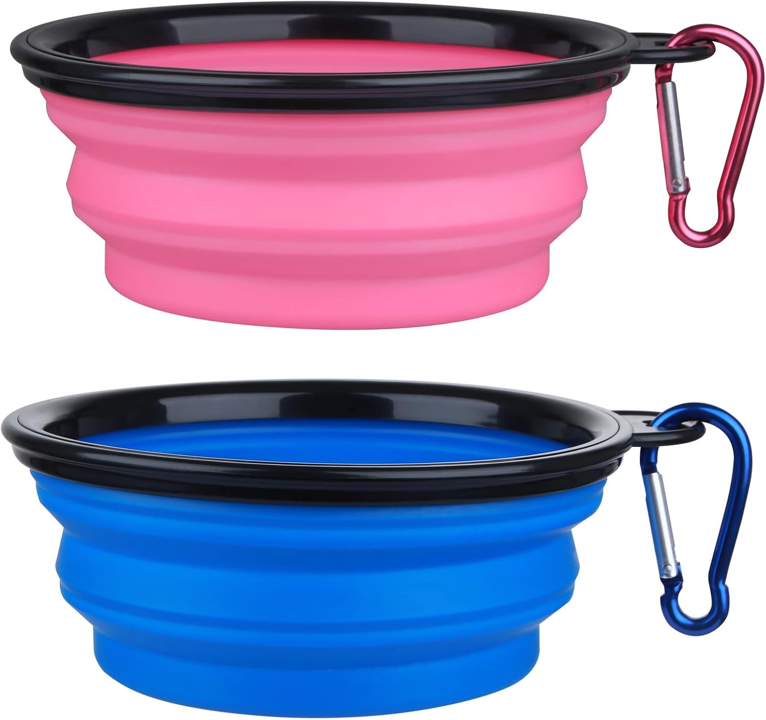 Dog Bowl Pet Collapsible Bowls, 2 Pack Collapsible Dog Water Bowls for Cats Dogs, Portable Pet Feedin