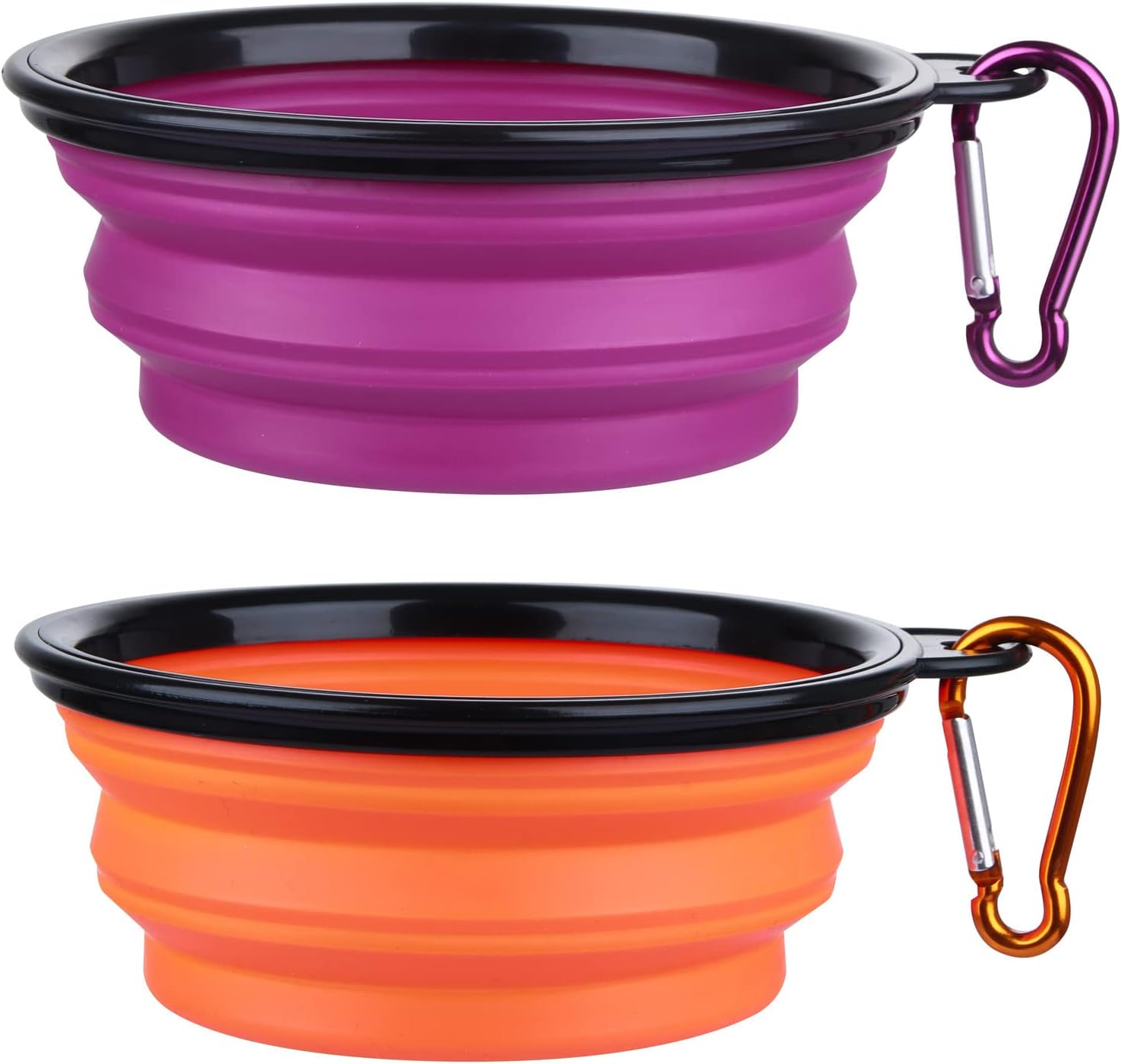 Dog Bowl Pet Collapsible Bowls, 2 Pack Collapsible Dog Water Bowls for Cats Dogs, Portable Pet Feedin