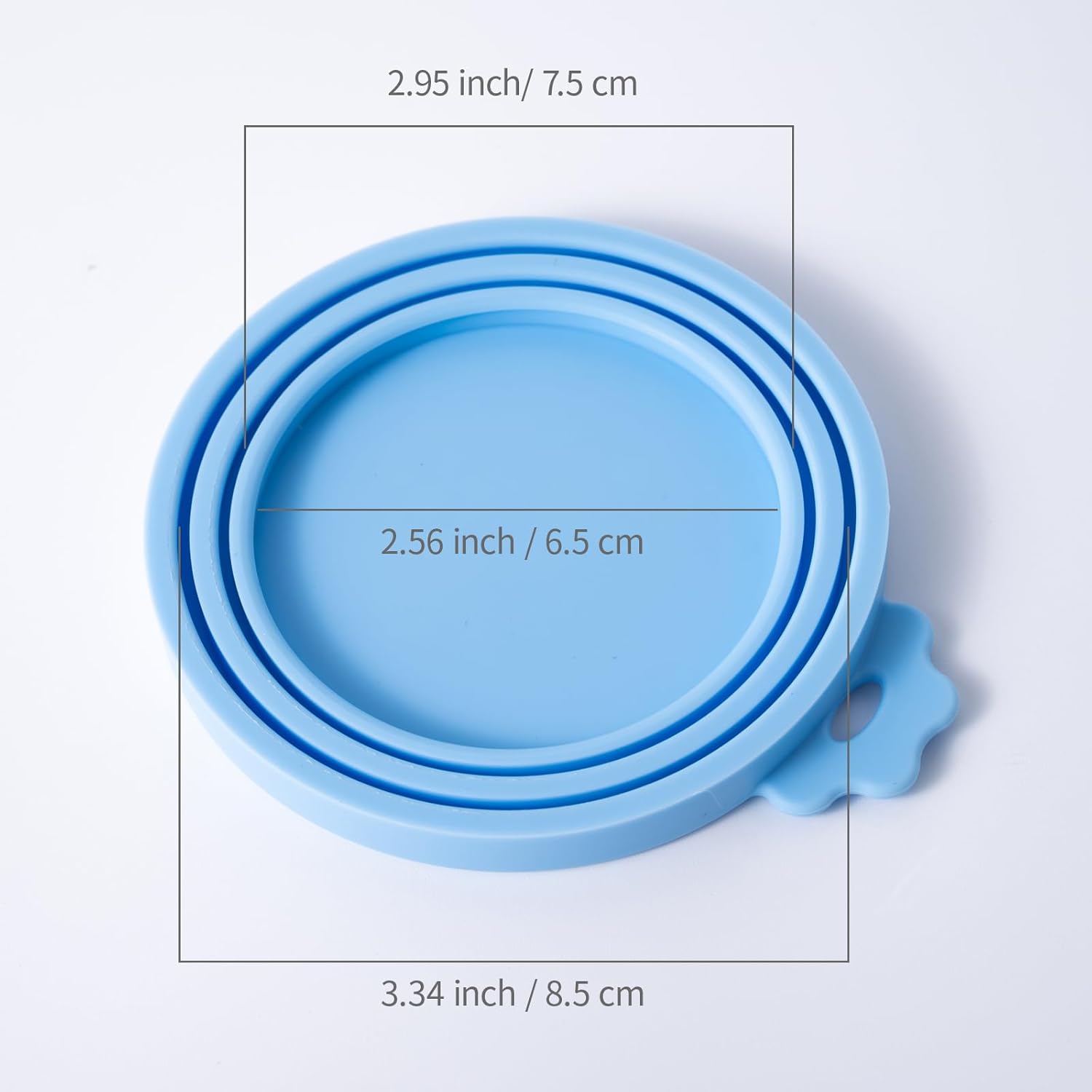 SLSON 4 Pack Pet Food Can Covers Universal Cat Dog Food Can Lids 1 Fits 3 Standard Size Cat Can Cover