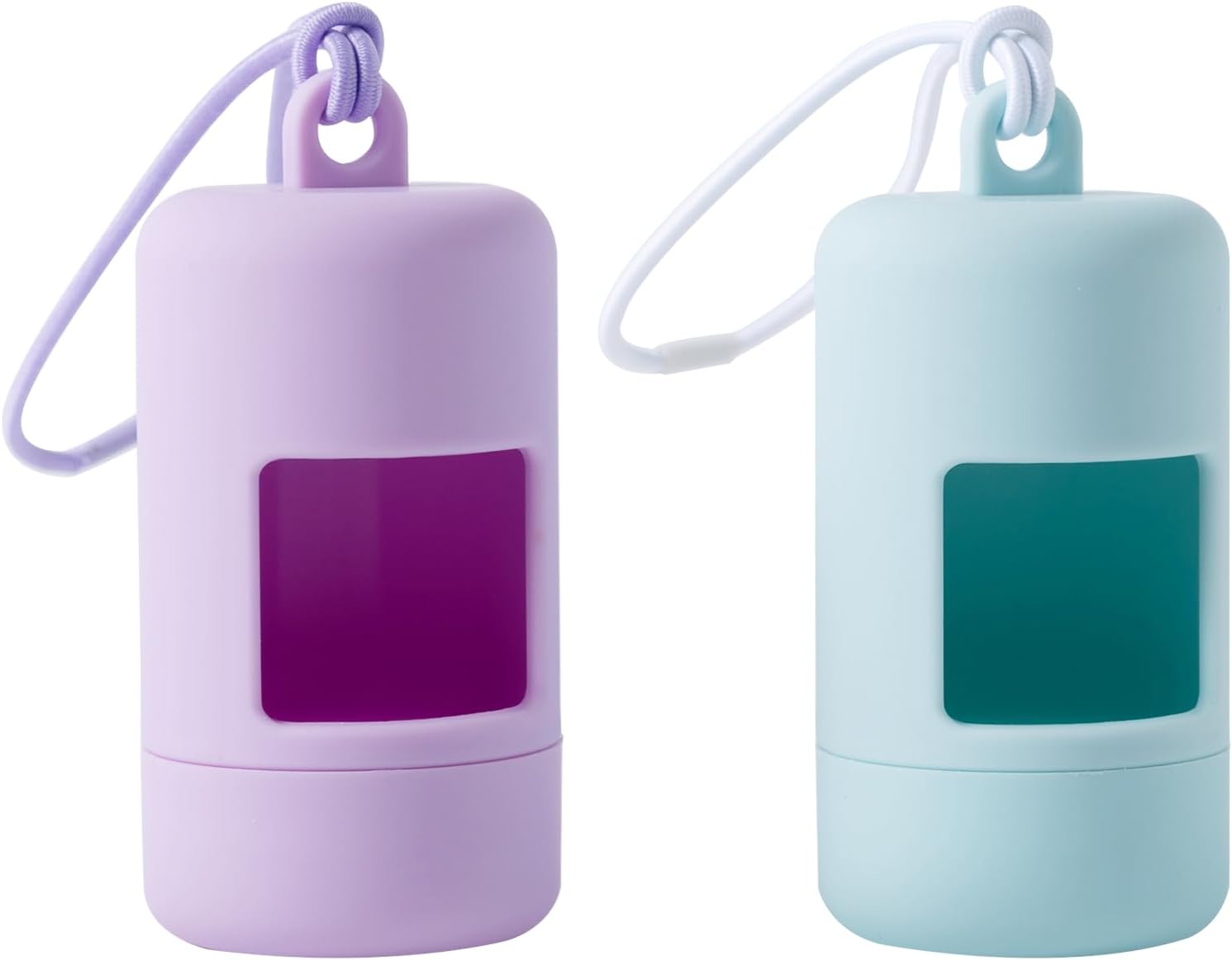 Dog Poop Bag Holder for Leash,2Pack Dogs Waste Bag Dispenser with Elastic Loop Protable Lightweight P