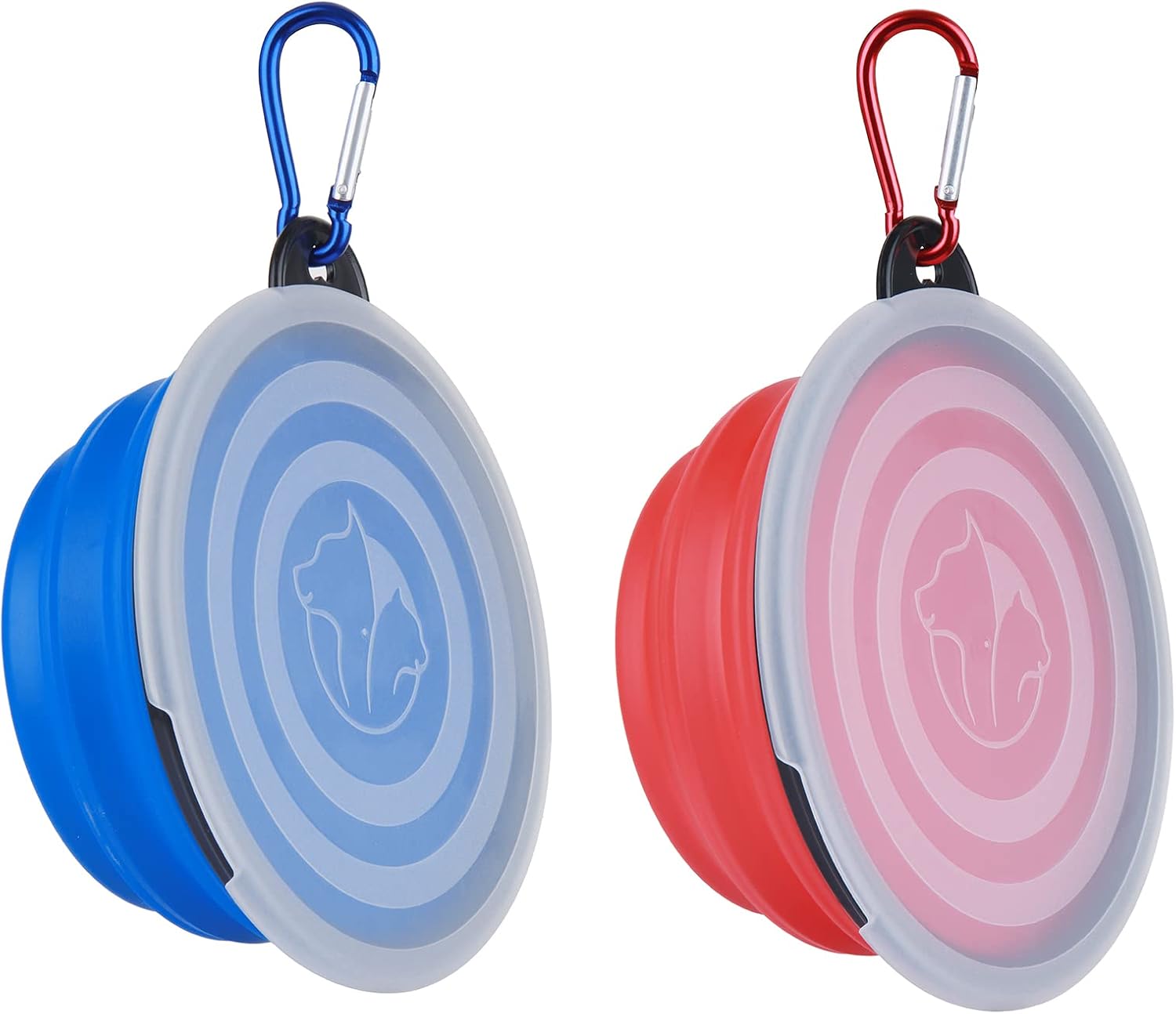 Collapsible Dog Bowl,2 Pack Portable and Foldable Pet Travel Bowls Collapsable Dog Water Feeding Bowl