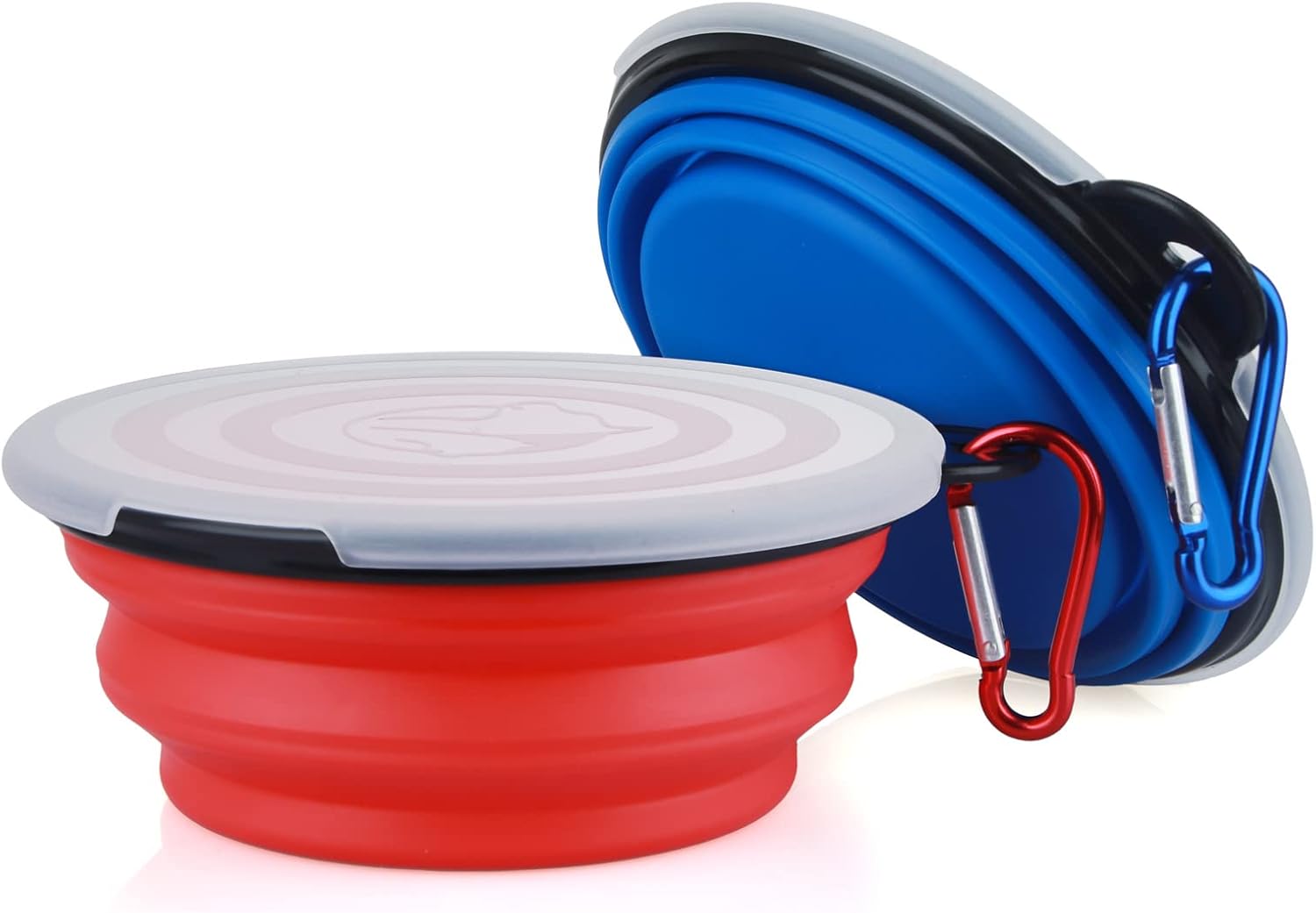 Collapsible Dog Bowl,2 Pack Portable and Foldable Pet Travel Bowls Collapsable Dog Water Feeding Bowl