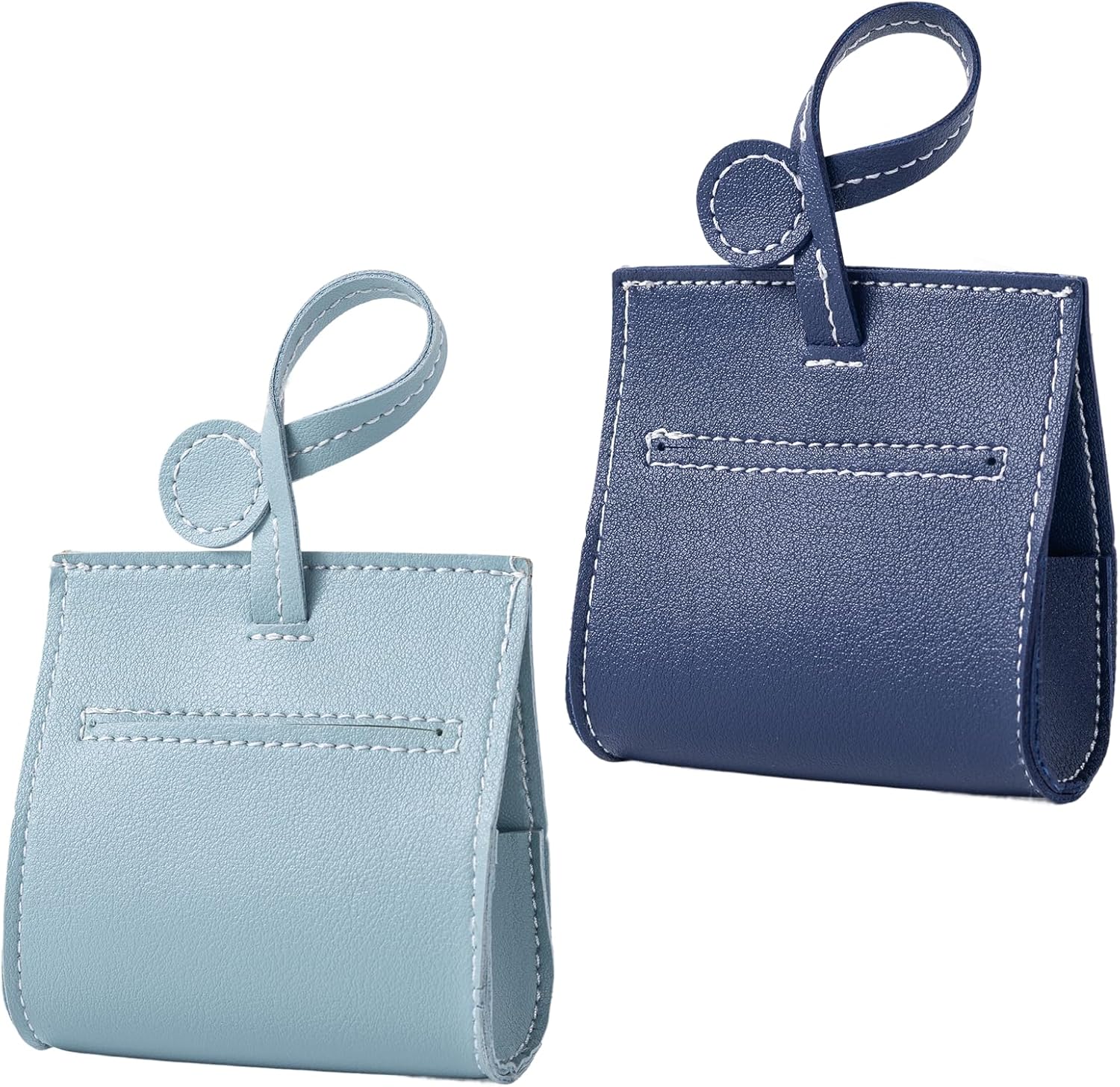 Dog Poop Bag Holders,2Pack Cute Purses Style Mini Lady Handbags Doggie Waste Bag Dispensers Soft Arti