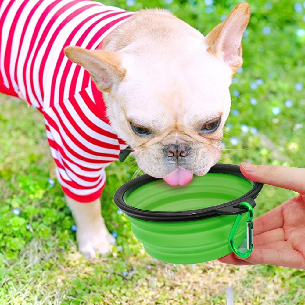 SLSON Collapsible Dog Bowls for Picnic and Outdoor Dining